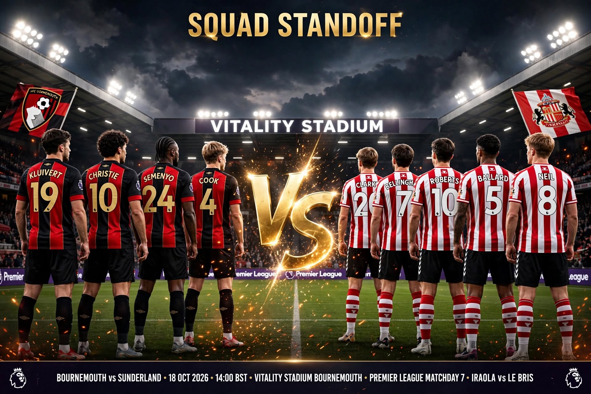 Bournemouth vs Sunderland 2026-27 Premier League: Head-to-Head, Form and Team News