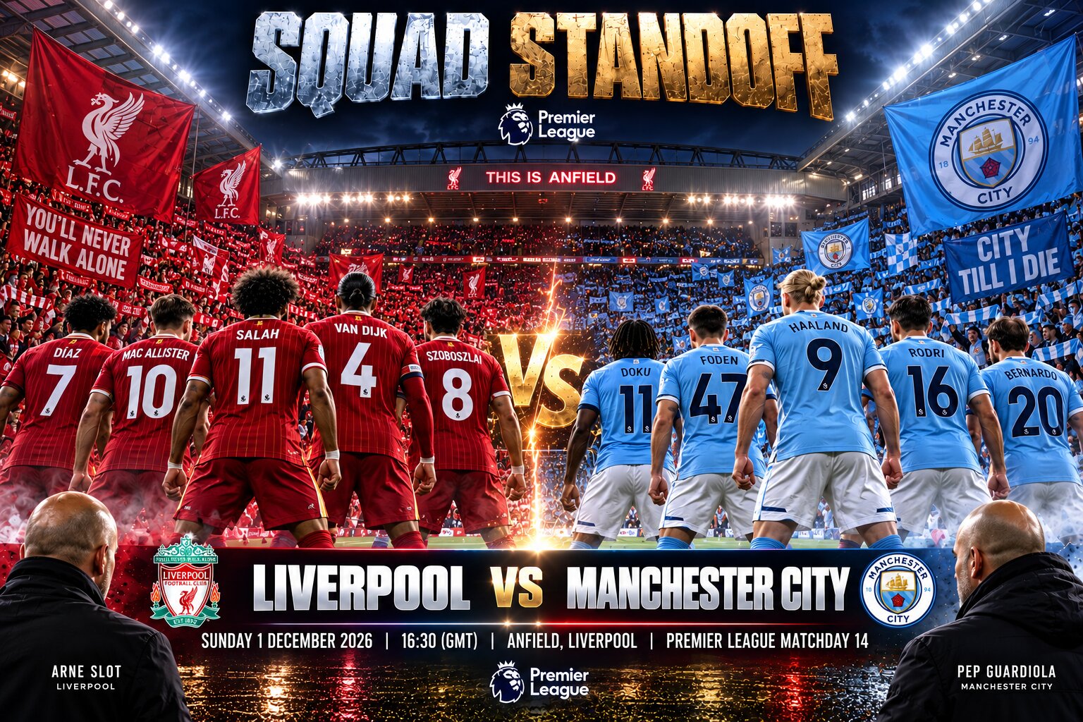 Liverpool vs Manchester City 2026-27 Premier League: Head-to-Head, Form and Team News
