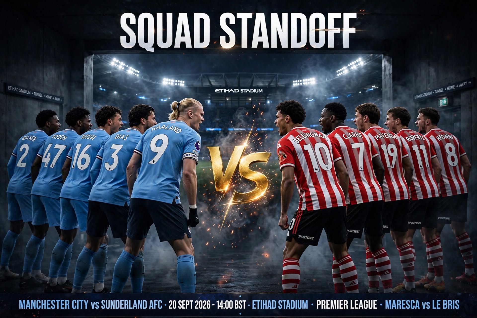 Manchester City vs Sunderland 2026-27 Premier League: H2H, Last 10 Meetings, Form and Team News